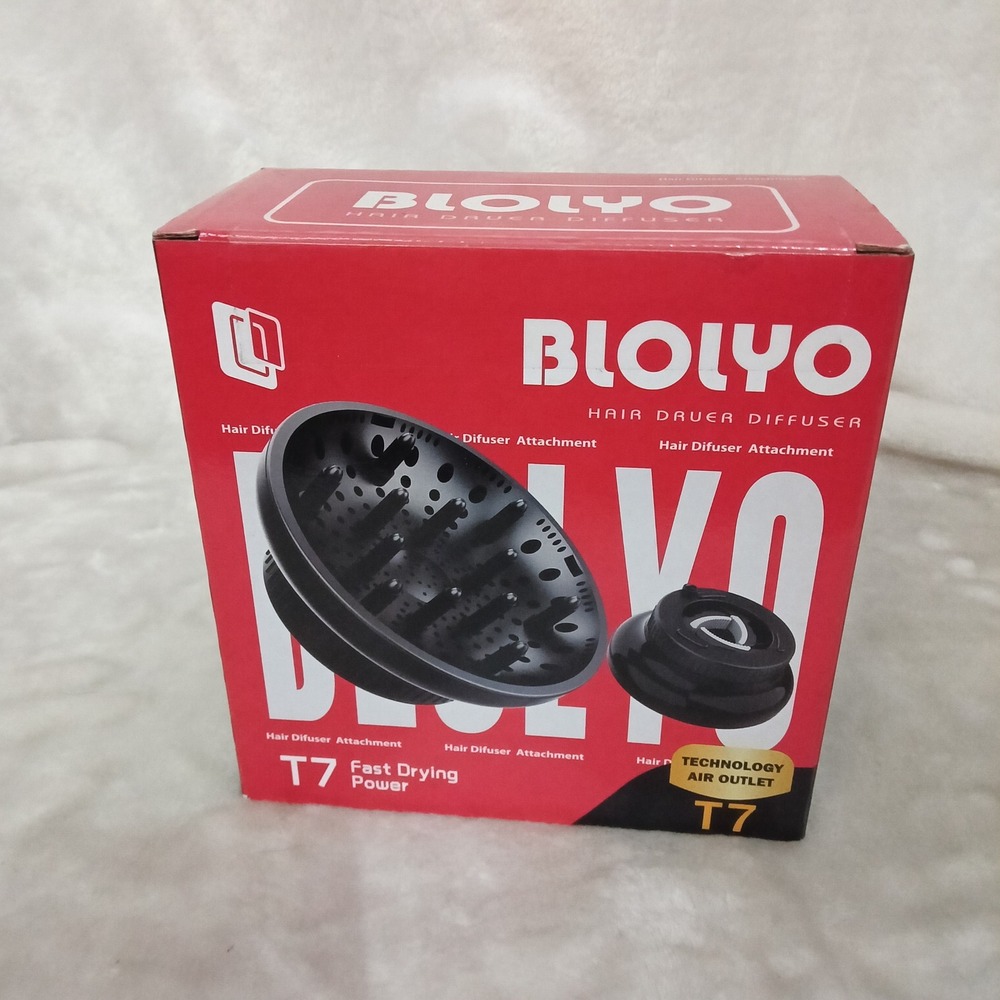 BLOLYO T7 Universal Hair Dryer Diffuser Attachment Pink Fast Drying 1.4-2.4in